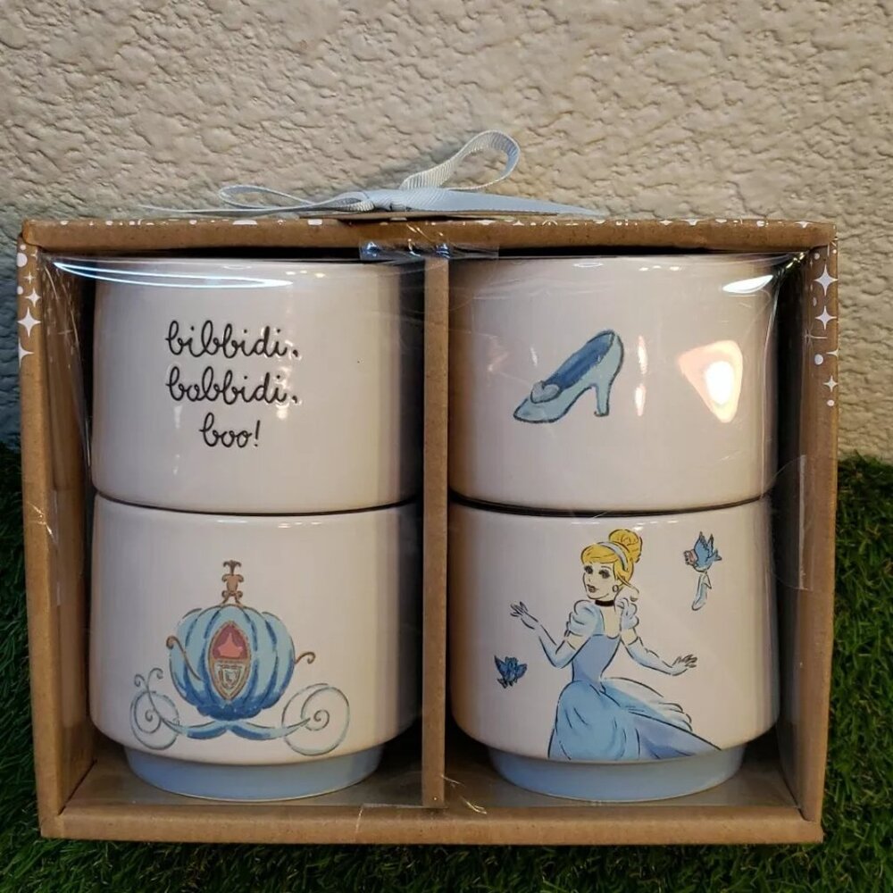 Rae Dunn Disney Princess Cinderella Stacking Ramekins Set Of 4 - NIB
